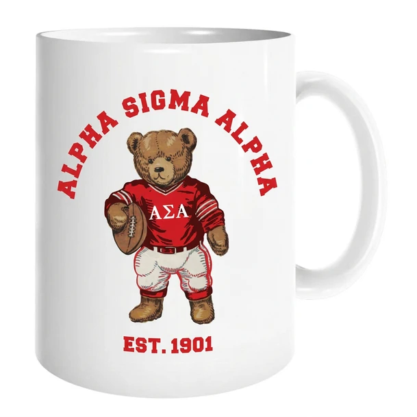 Alpha Sigma Alpha Teddy Bear Coffee Mug