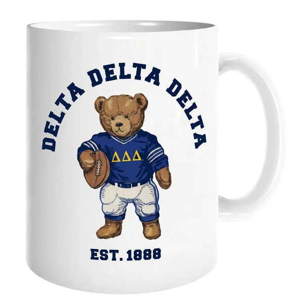 Sigma Delta Tau Teddy Bear Coffee Mug