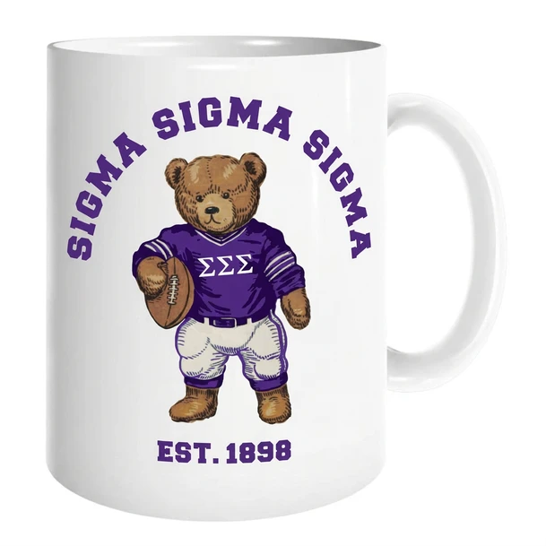 Sigma Sigma Sigma Teddy Bear Coffee Mug