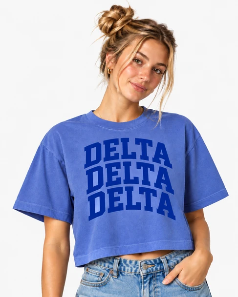 Delta Delta Delta American Apparel Boxy Tee