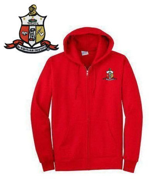 DISCOUNT-Kappa Alpha Psi Emblem Full Zippered Hoodie