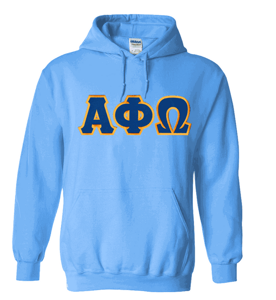  DISCOUNT Alpha Phi Omega Lettered Hooded Sweatshirt - Best Value 