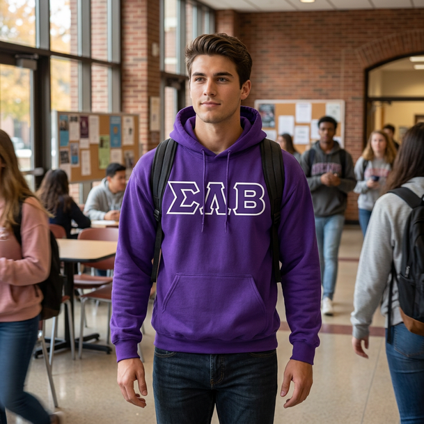 Sigma Lambda Beta Letters Hooded Sweatshirt - Best Value