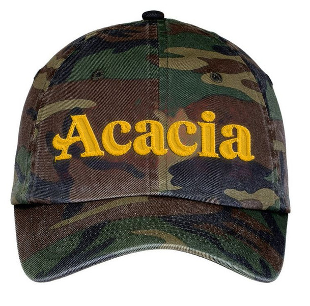 Acacia Fraternity Lettered Camouflage Hat