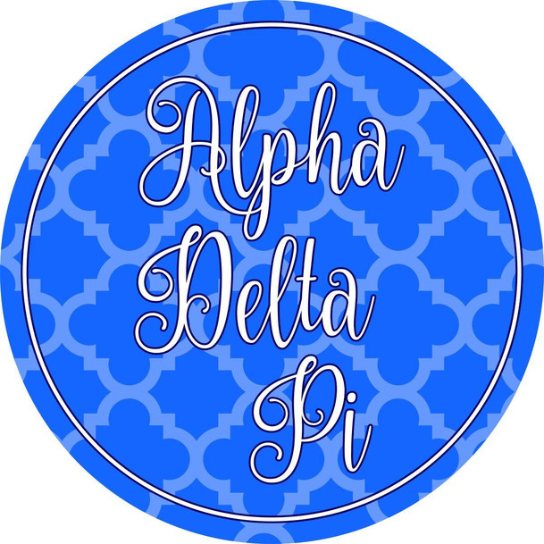  Alpha Delta Pi Bumper Stickers 4" Round 