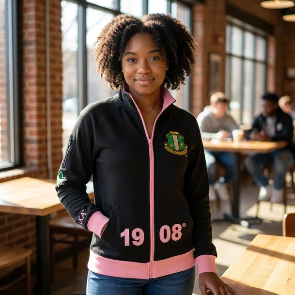 Alpha Kappa Alpha Track Jacket - AKA Elite Black Track Jacket