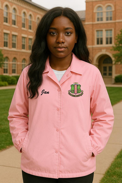  Alpha Kappa Alpha Line Jacket - AKA Crest Line Jacket 