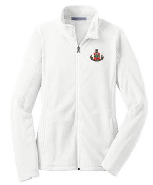 DISCOUNT-Alpha Chi Omega Crest - Shield Patch Ladies Microfleece Jacket