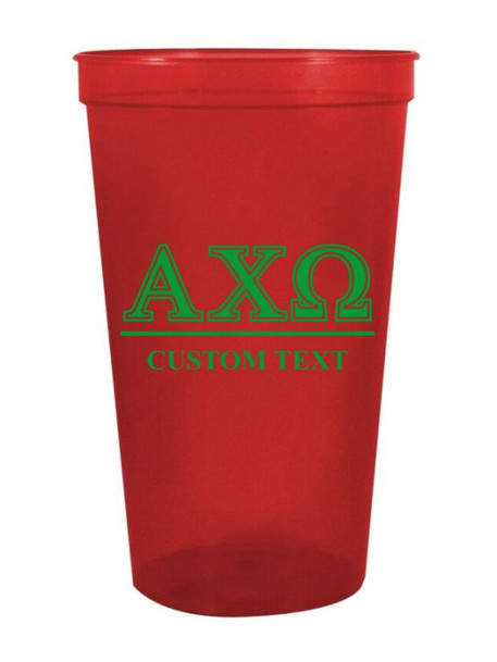 Alpha Chi Omega Custom Greek Symbolized Stadium Cup