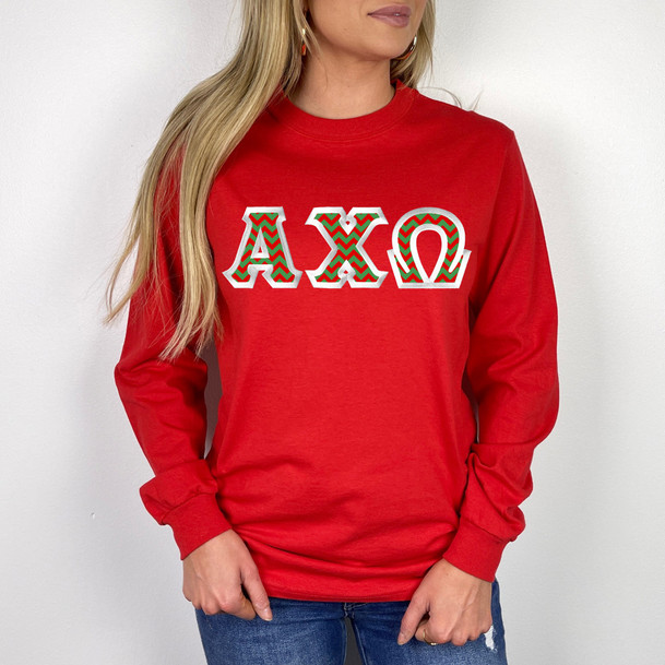 Alpha Chi Omega Lettered Long Sleeve Shirt