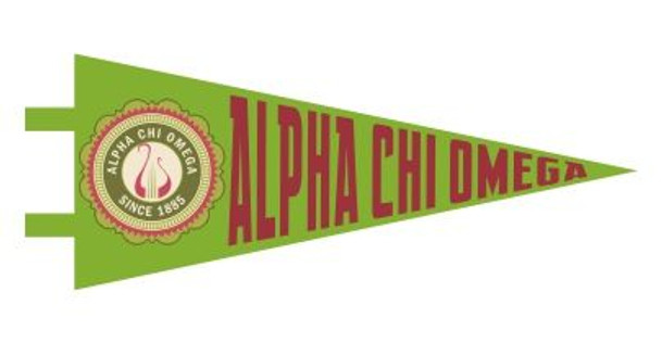 Alpha Chi Omega Pennant Decal Sticker