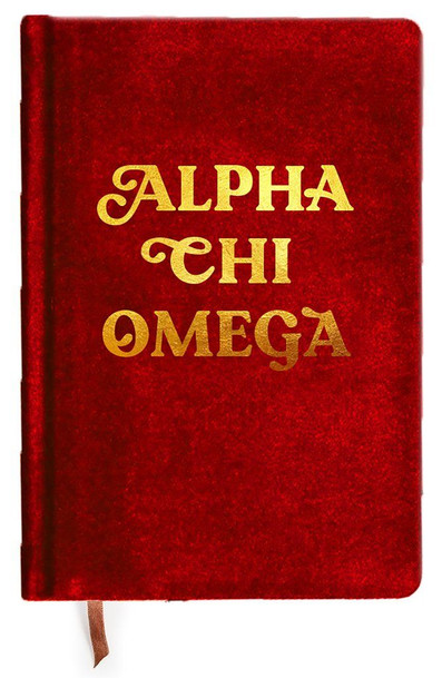 Alpha Chi Omega Velvet Notebook