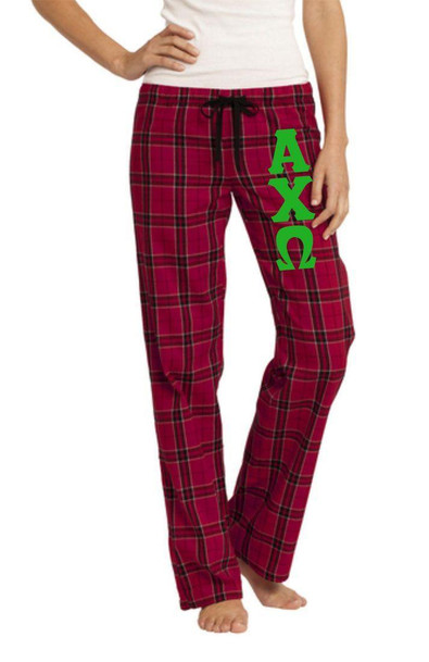  Alpha Chi Omega Women's Flannel Plaid Pant - PJ's 