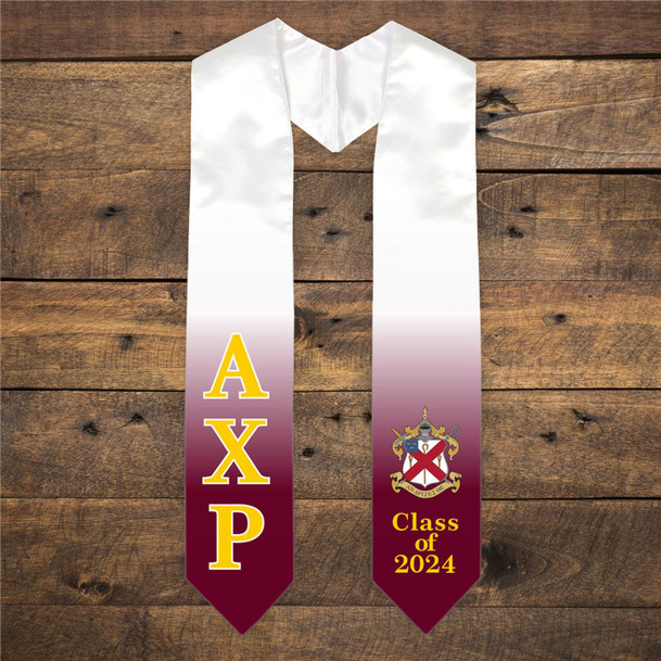 Alpha Chi Rho Extra Fancy Greek Class Of 2024 Graduation Stole