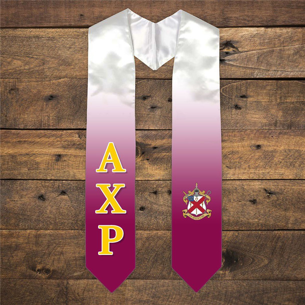 Alpha Chi Rho Extra Fancy Simple Greek Graduation Stole W Crest