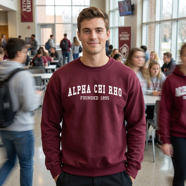 Alpha Chi Rho Fraternity Founders Crew Sweatshirt