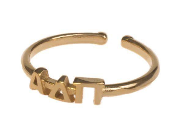 Chic Greek- Shawn Paul Alpha Delta Pi Adjustable Letter Ring 