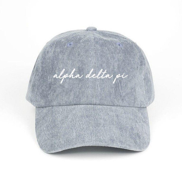 Sorority Shop Alpha Delta Pi Corduroy Baseball Hats 