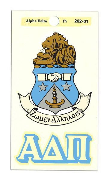  Alpha Delta Pi Crest - Shield Decals 