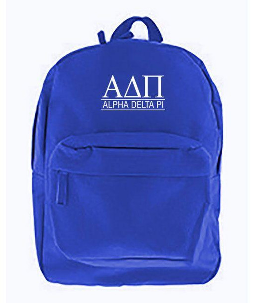  Alpha Delta Pi Custom Text Backpack 