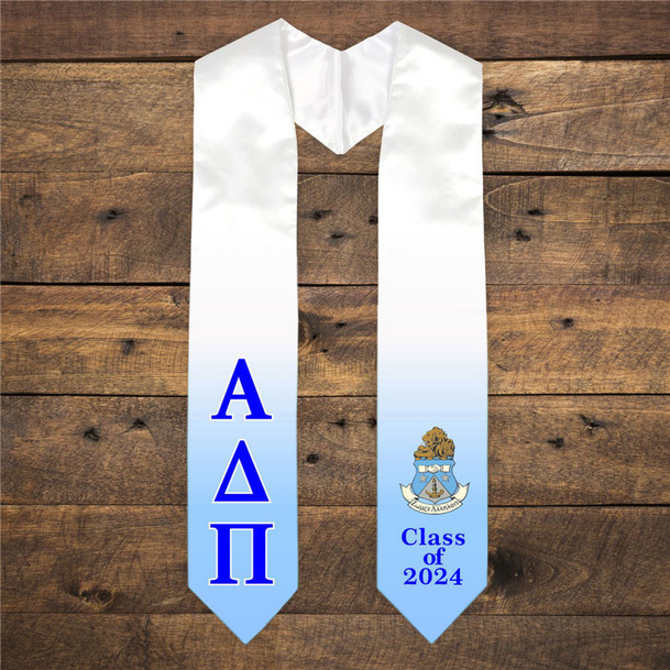 Alpha Delta Pi Extra Fancy Greek Class Of 2024 Graduation Stole