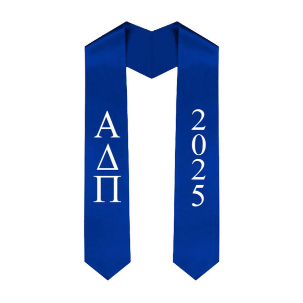  Alpha Delta Pi Greek Lettered Graduation Sash Stole With Year - Best Value 