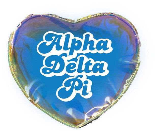 Sorority Shop Alpha Delta Pi Heart Shaped Makeup Bag 