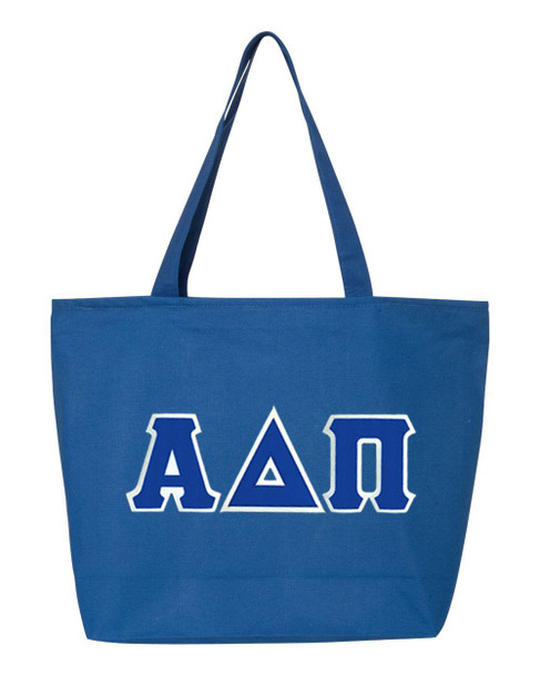 DISCOUNT- Alpha Delta Pi Lettered Tote Bag