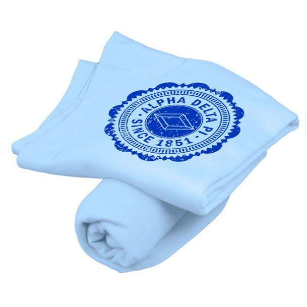  Alpha Delta Pi Old School Seal Sweatshirt Blanket 