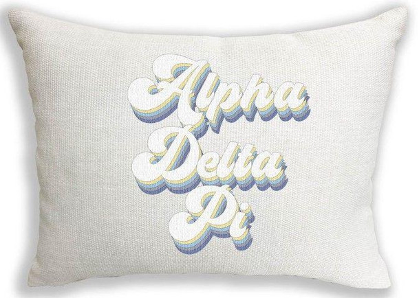Sorority Shop Alpha Delta Pi Retro Throw Pillow 