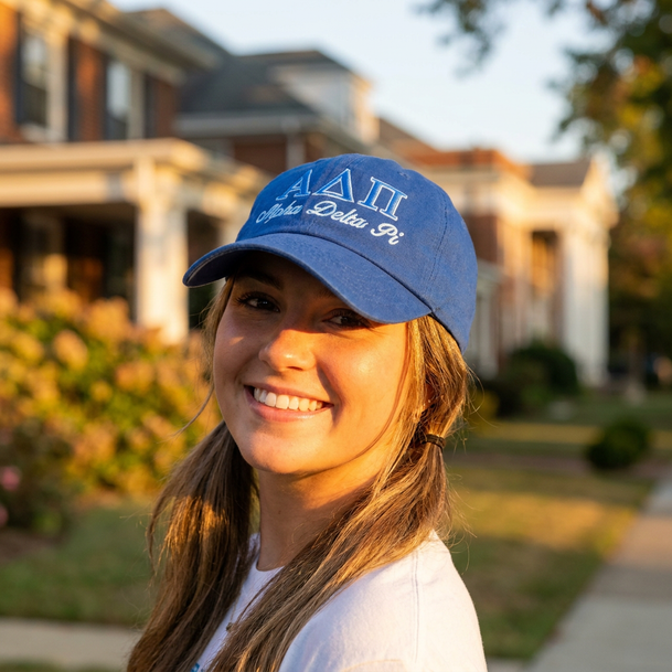 Alpha Delta Pi Script Cap