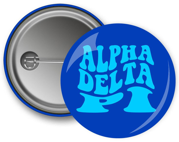 Greekgear Alpha Delta Pi Bulky Text Button 