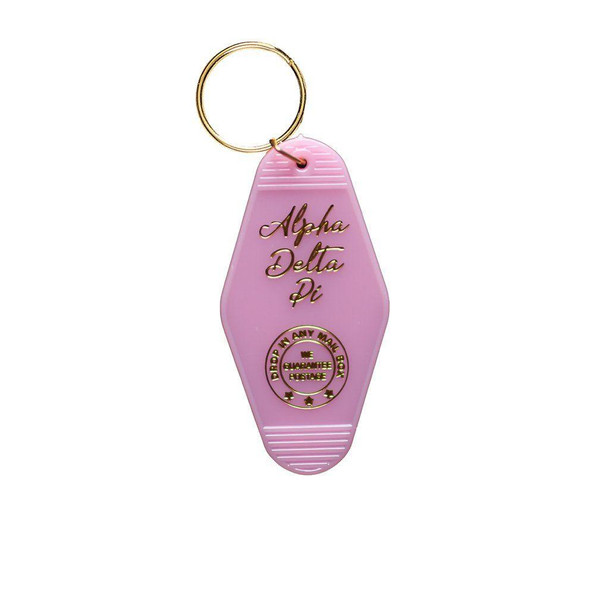 Sorority Shop Alpha Delta Pi Vintage Motel Keychain 