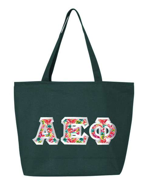  Alpha Epsilon Phi Custom Satin Stitch Tote Bag 