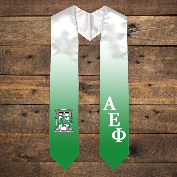 Alpha Epsilon Phi Extra Fancy Diagonal Greek Graduation Stole W Crest