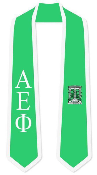  DISCOUNT-Alpha Epsilon Phi Greek 2 Tone Lettered Graduation Sash Stole 