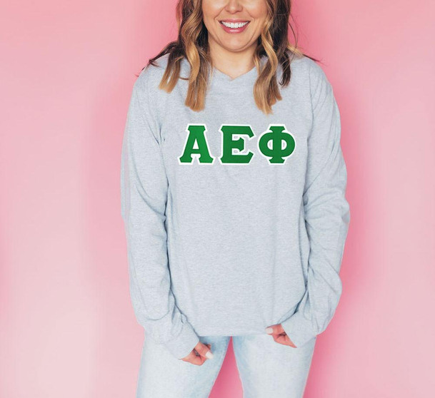  DISCOUNT Alpha Epsilon Phi Lettered Long Sleeve Tee 