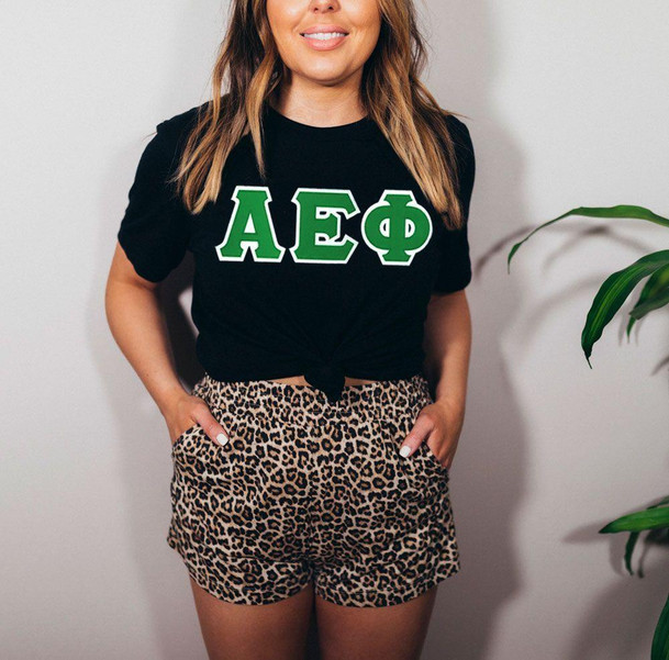  DISCOUNT Alpha Epsilon Phi Lettered Tee - Best Value 