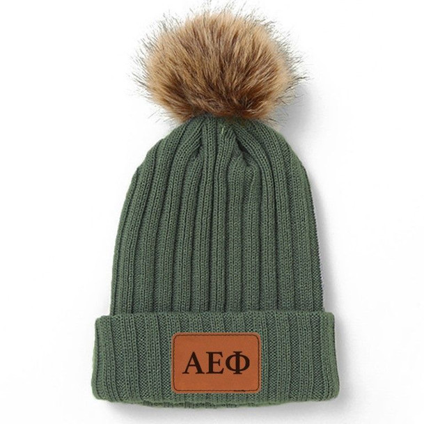 Alpha Epsilon Phi Pom Pom Beanie Hat