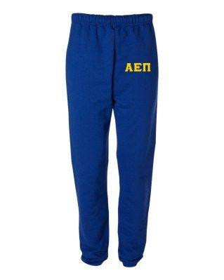  Alpha Epsilon Pi Greek Lettered Thigh Sweatpants 