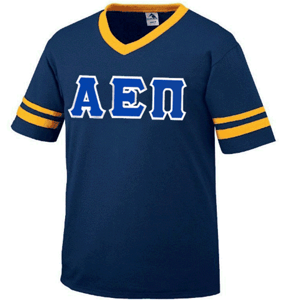  DISCOUNT-Alpha Epsilon Pi Jersey With Greek Applique Letters 