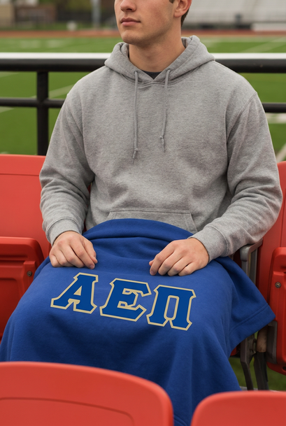 DISCOUNT-Alpha Epsilon Pi Twill Sweatshirt Blanket
