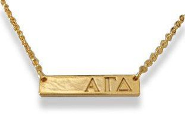 Chic Greek- Shawn Paul Alpha Gamma Delta Cross Bar Necklace 