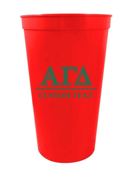 Alpha Gamma Delta Custom Greek Symbolized Stadium Cup