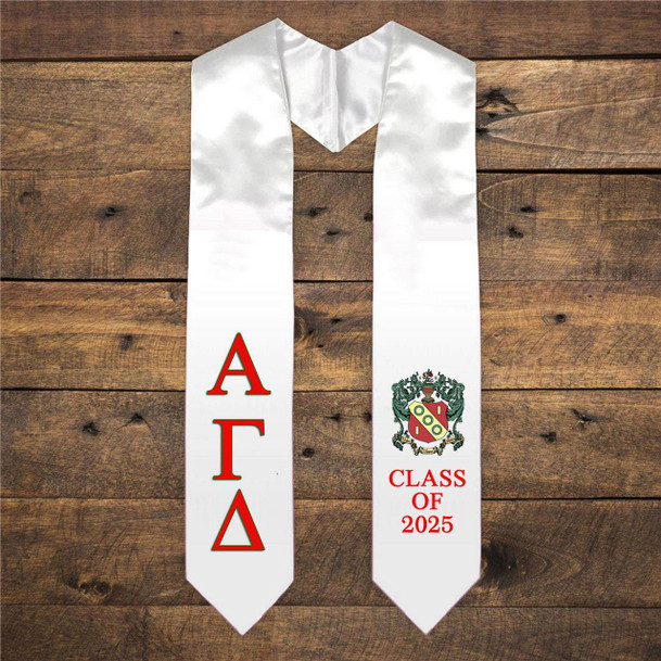  Alpha Gamma Delta Extra Fancy Greek Class Of  Graduation Stole 