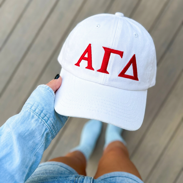 Alpha Gamma Delta Greek Letter Hat