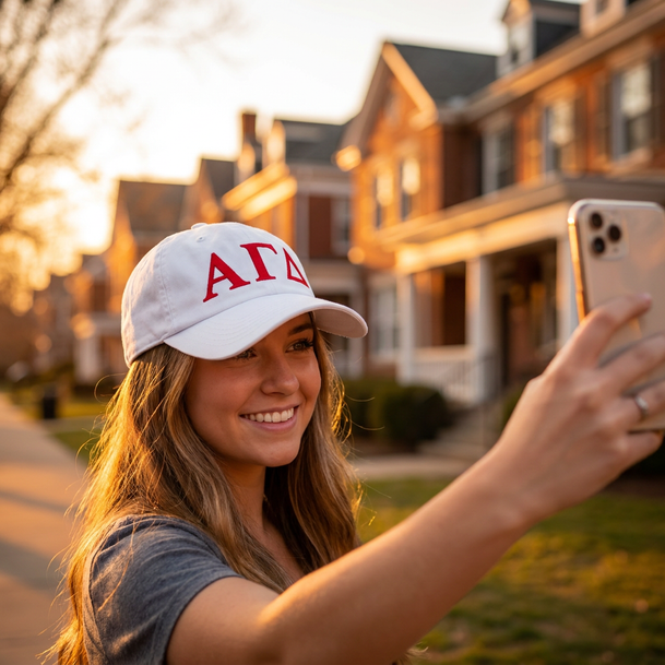 Alpha Gamma Delta Greek Letter Hat