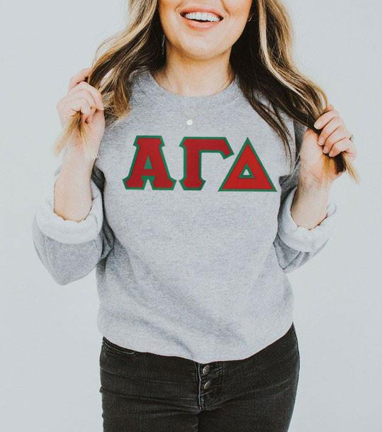  DISCOUNT Alpha Gamma Delta Lettered Crewneck - Best Value 