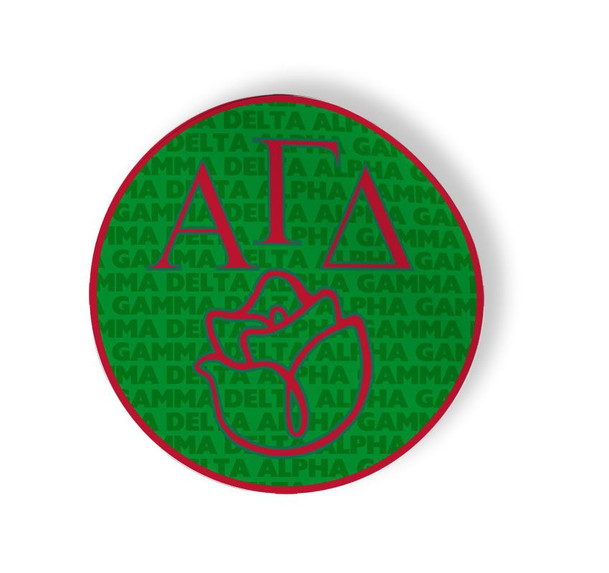 Alpha Gamma Delta Mascot Round Decals