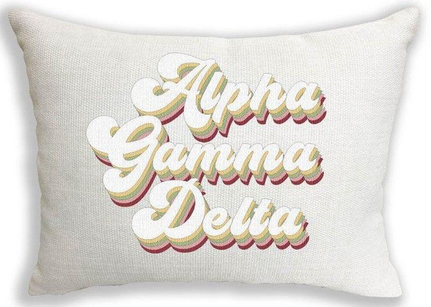 Sorority Shop Alpha Gamma Delta Retro Throw Pillow 